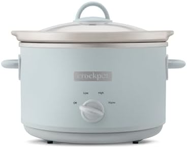 4.5 Quart Manual Slow Cooker Macaroon Blue Curated Catalog T0