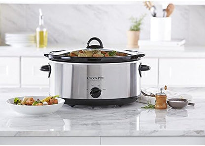 7 Quart Oval Manual Slow Cooker Stainless Steel Curated Catalog V7
