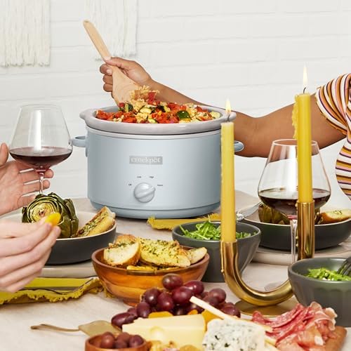 4.5 Quart Manual Slow Cooker Macaroon Blue Curated Catalog T0