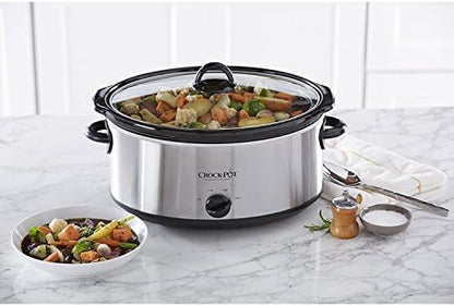 7 Quart Oval Manual Slow Cooker Stainless Steel Curated Catalog V7