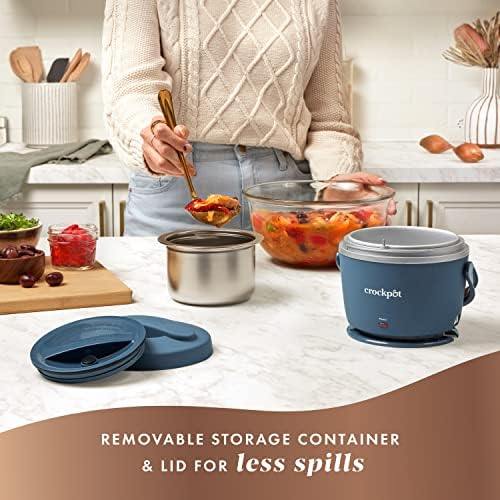 Electric Lunch Box Food Warmer 20oz Faded Blue Curated Catalog F3