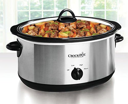 7 Quart Oval Manual Slow Cooker Stainless Steel Curated Catalog V7