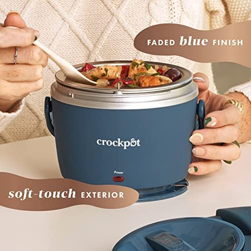 Electric Lunch Box Food Warmer 20oz Faded Blue Curated Catalog F3