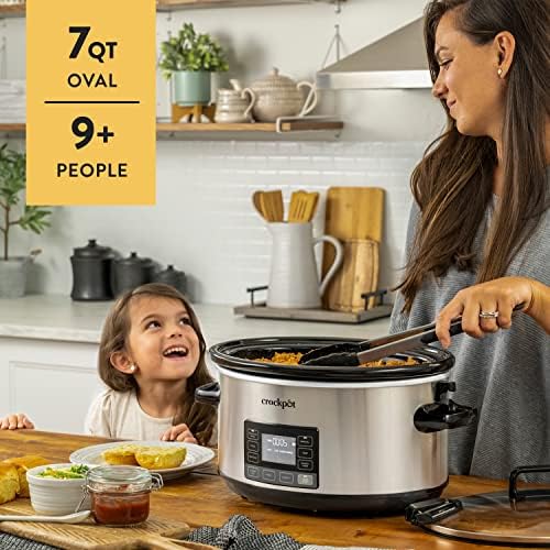 7 Quart Portable Programmable Slow Cooker with Timer Curated Catalog L8