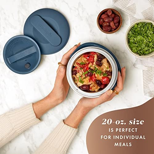 Electric Lunch Box Food Warmer 20oz Faded Blue Curated Catalog F3