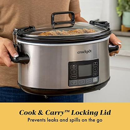 7 Quart Portable Programmable Slow Cooker with Timer Curated Catalog L8