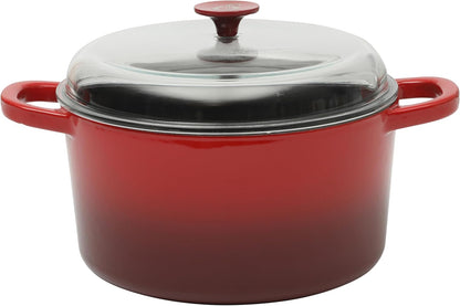 3 Quart Enameled Cast Iron Dutch Oven Aqua Curated Catalog T0