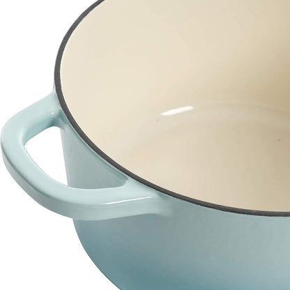 3 Quart Enameled Cast Iron Dutch Oven Aqua Curated Catalog T0